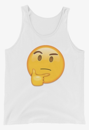 Men's Emoji Tank Top - Denkendes Gesicht - Emoji Runder Aufkleber #3595205