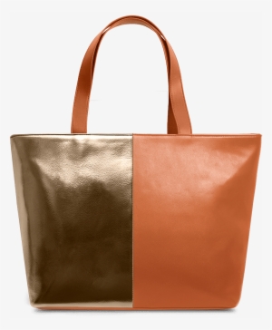Dailyobjects Gold Metallic Pu Faux Leather Fatty Tote - Tote Bag #3595359