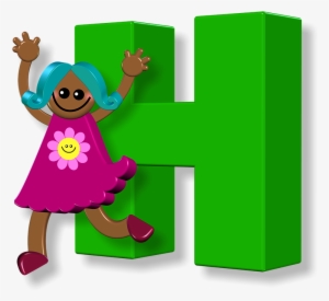 Girl, Female, Alphabet, Letters, Learning, Education - Cartoon #3595481