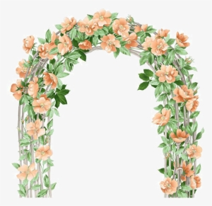 Clip Black And White Arch Vector Floral - Wedding Arch Png #3595802