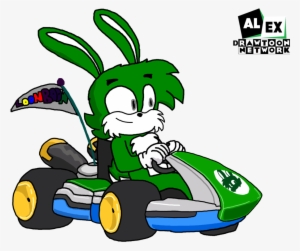 Bonn En Mario Kart By Alexdrawtoon - 1 Customizable Square Mega Magnet Clips (red - Sample) #3596181