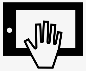 Ipad With A Hand Touching The Screen Comments - Icon #3596770