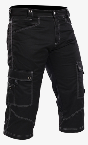 Kalhoty Mechanix 3-4 P - Designer Black Trousers Mens #3597008