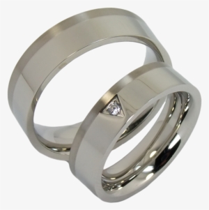 2 Couple Rings Stainless Steel With Titanium - 2 Trauringe Hochzeitsringe Verlobungsringe Eheringe #3597268