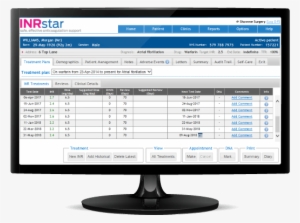 Inrstar Anticoagulation Software Treatment Plan Inr - Therapy #3597759