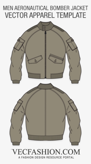 Aeronautical Bomber Jacket Template - Clothing #3597954