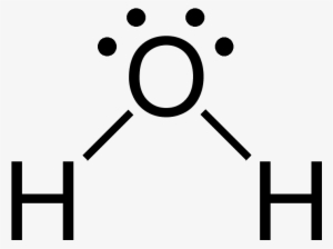 Water 2d Flat - Lewis Dot Water Molecule #3598043