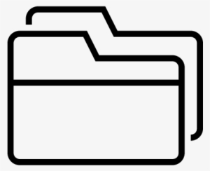 Folders Interface Symbol Of Stroke Vector - Carpeta Contorno Png #3599345