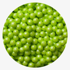 Shimmer Lime Green Pearls Pressed Candy #361072