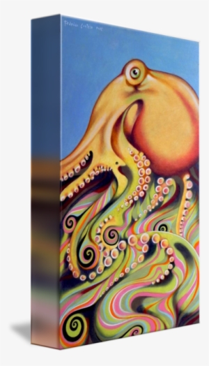 "psychedelic Octopus" By Federico Cortese - Canvas Print #361827