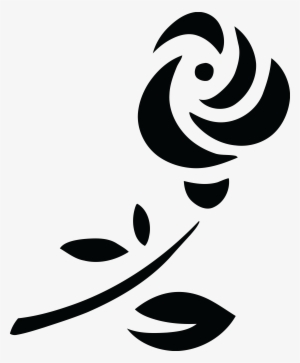 Free Clipart Of A Black And White Rose - Vector Png Thank You #362261