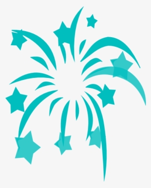 Royalty Free Stock Teal Fireworks Clip Art At Clker - July Clip Art #363361
