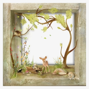 Transparent Wooden Frame In Wild Style - Wooden Photo Frames Png #364314