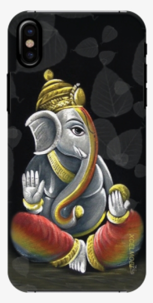 Ganesha In Black Art Slim Back Cover For Apple Iphone - Lord Ganesha Paintings #364969