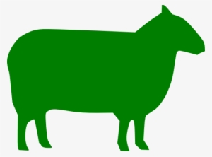 Sheep Clipart Green - Green Sheep Silhouette #365120