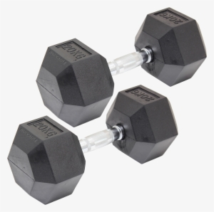 Hantel Png Image - 20kg Commercial Rubber Hex Dumbbell Gym Weight #365418