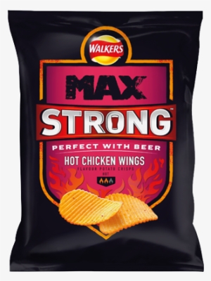 Hot Chicken Wings - Walkers Max Strong Hot Chicken Wings Crisps 150g #367245