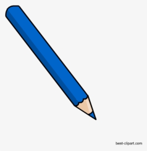 Graphic Black And White Color Pencils Clipart - Blue Pencil Clip Art #367374