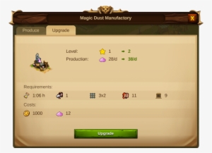 Magic Dust Upgrade - Builder Hut Levels #368820