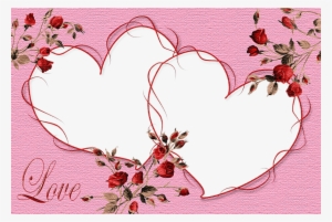 Dos Enamorados Corazones Marco - Psd #368952