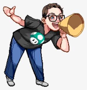 Nerd Speaker Avatar Pixel Art Jay Borenstein - Welcome Cartoon #369423