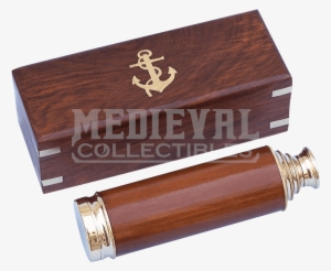 Handcrafted Nautical Decor Captain's Brass - Wood | #3600219
