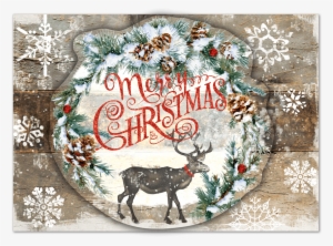 Snowy Reindeer Boxed Holiday Cards Punch Studio Png - Folk Ornaments Christmas Cards #3600319