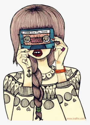 Vintage Girl Png - Girl Drawing We Heart #3602395