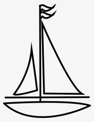 Yacht Clipart Large Sailboat - Line Art Sailboat - Free Transparent PNG ...