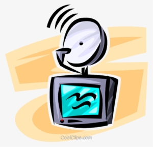 Satellite Television Royalty Free Vector Clip Art Illustration - Illustration #3607913