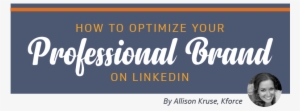 How To Optimize Your Professional Brand On Linkedin - Music #3608989