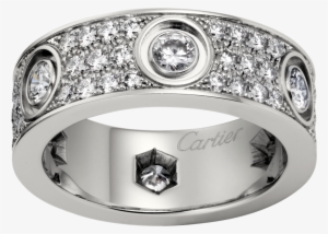 Love Ring, Diamond-pavedwhite Gold, Diamonds - Love Ring, Diamond-paved #3610952