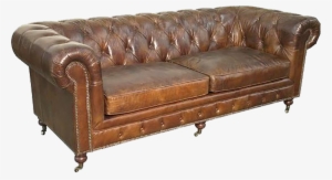 Winston Brown Leather Chesterfield Sofa #3611578