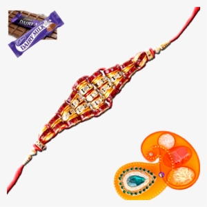 New Designer Diamond Rakhi - Cadbury Dairy Milk Chocolate Bars, 12-count #3611852