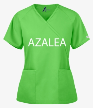 Mock Wrap Scrubs Top - Green T Shirt Transparent #3612044