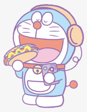 Doraemon Cute Music Food Hotdog Dj Colorful - Doraemon Cute #3612120