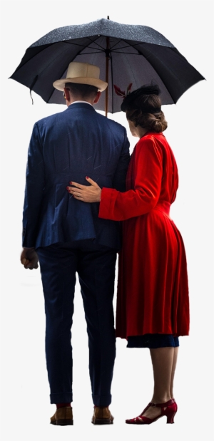 Personcouple Standing Under An Umbrella #3612179