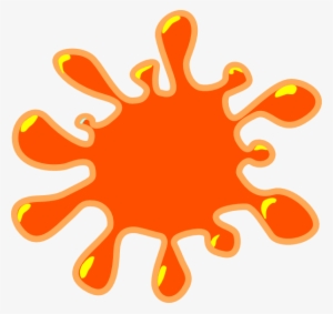 Orange Clipart Splat - Splash Clip Art #3613123