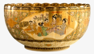 Fluted Bowl Bowl Old Satsuma Ware Faience - Fluted Bowl #3614416