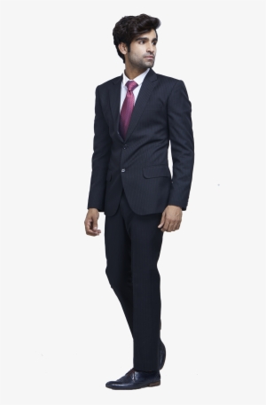 Black Formal Striped Suit - Black Man Wearing Suit #3615626