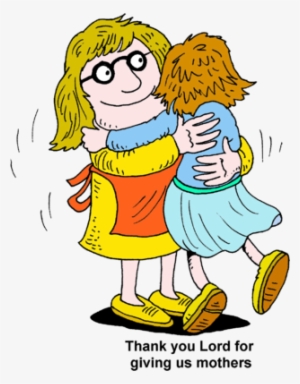 Image Girl Hugging Her Mom Thank You Lord For Giving - Giving Thank You Clipart #3616603