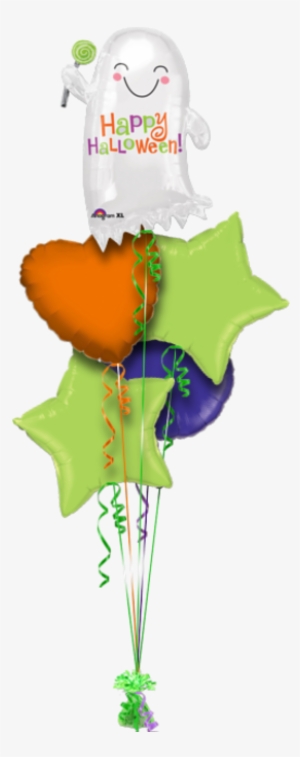 Smiley Happy Halloween Ghost Halloween Balloon - Candy Ghost Halloween Balloon #3616646