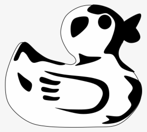 Rubber Duck Clip Art Black And White Duck Clipart Black - Clip Art #3618634