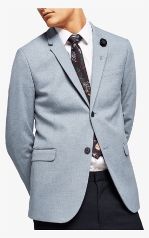 Free Png Blazer Coat Png Images Transparent - Mens Topman Light Blue Skinny Blazer #3619041
