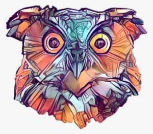 Owl Head Design Png - Great Horned Owl #3619763