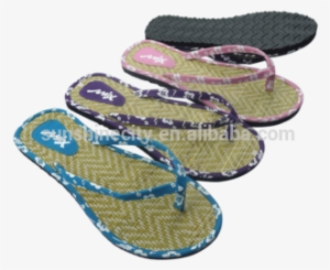 New Design Pu Straw Ladies Footwear - Flip-flops #3620839