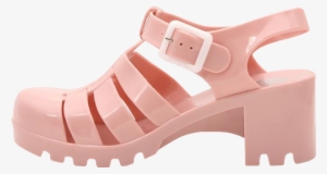 Pre-order Peachy Jelly Sandals - Womens Chunky High Heels Jelly Round Toe Strappy Caged #3620903