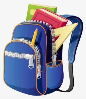 Backpack School Bag Clip Art - Backpack With School Supplies Clipart #3621743