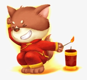 Cartoon Dog Point Firecracker Png - Fire Cracker Png #3622088