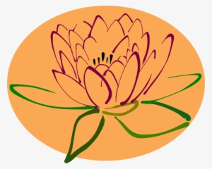 Lotus Oval Clipart Png For Web - Lotus Flower Outline Png #3623109
